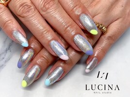 H-338個性派パステルネイル