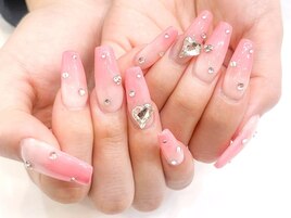 長さ出しジェル★Pinkグラデ