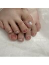 モテかわピンクフラッシュネイル