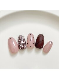 バレンタイン　チョコネイル