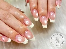 ネイルズガッシュ 蒲田東口店(NAILsGUSH)/フレンチ/水光マグネット/ミラー