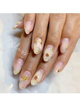 ブリス(Bliss produced by syisyu)/手描きフラワーネイル