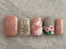 絵画ネイル　flower