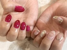 キャッツアイトーキョー 西荻窪店/アシメデザインネイル