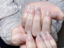 ウサギネイル 新大久保店(usagi nail)/マグネットフレンチ秋可愛い