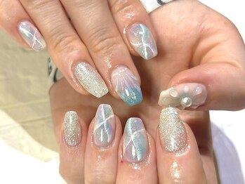 プリンセスローズ 富士店(Princess Rose)の写真/[富士/ネイル/マグネット/ワンカラー］【定額】毎月ネイルを変えるのが待ち遠しくなるデザイン多数ご用意♪