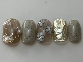 ゴールドお花ミラー秋冬¥7550