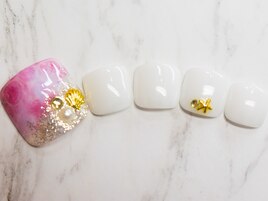 【フット】ドロップアートネイル
