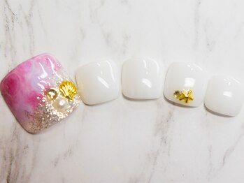 ミンクスタイル 浜松町店/【フット】ドロップアートネイル