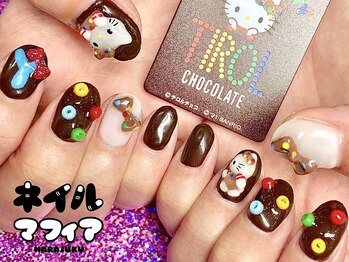 ネイルマフィア 原宿(NAIL MAFIA)/バレンタイン3Dキャラネイル