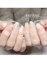 パップネイル(PAP NAIL)/手書きミモザ