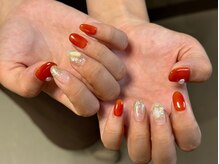 ネイルサロンアンドスクール ミュー(Nail Salon & school mieux)/シェルストーンデザイン