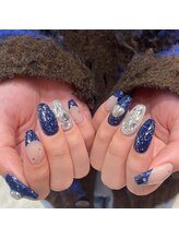 ビューティマーケット アングゥ(BEAUTY MARKET ungu)/ネイビーネイル