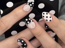 ジェミーネイル エビス(Jemiy nail ebisu)/レースドットフレンチ