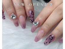 ビー 高槻(be)/リボンネイル/ピンクラメネイル