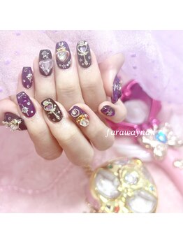 ファラウェイネイル(Faraway nail)/ブラックセーラームーンネイル☆
