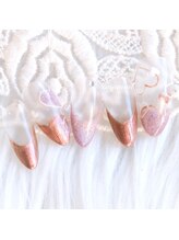 たゆ ネイル(たゆnail)/パラジェルハートフレンチネイル