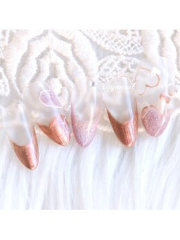 パラジェルハートフレンチネイル