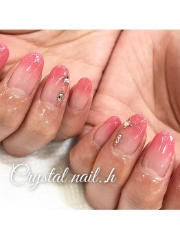 クリスタルネイル ゆめタウン博多店(CRYSTAL NAIL)/ピンクグラデーションネイル