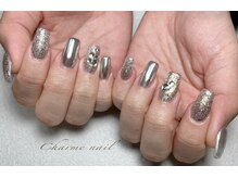 シャルムネイル(Charme Nail)/ニュアンスミラーネイル