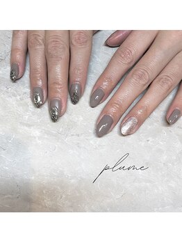 レアゼル(Le’a zele)/マット×グレージュネイル