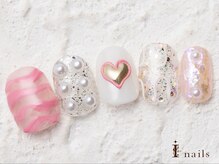 アイネイルズ 横浜WEST店(I-nails)/ハートパールラメしずく11500円