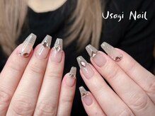 ウサギネイル 新大久保店(usagi nail)/マグネットフレンチ秋可愛い