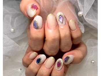 ジェー エス シー ネイル(J.S.C.nail)/宝石ネイル/ミラー/派手