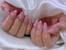 大人ガーリーリボンネイル