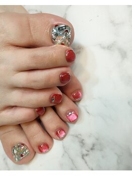 コルネイル(cor nail)の写真/当サロンは一年中フットネイルが人気です!季節にピッタリのデザインを常に更新しております!