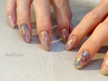ネイル ドゥ 岡山駅前店(Nail Doux)/紫陽花&ミラーネイル