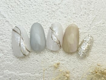 ビオトーププラス 銀座7丁目店(bio tope+)/ホワイトネイル　銀座フィルイン