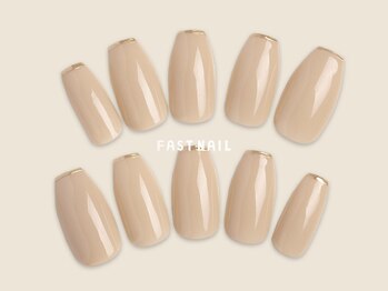 FAST NAIL 荻窪駅前店【パラジェル/ジェルネイル専門/定額/マグネット/フットネイル】/フレンチ/スキニー【12380】