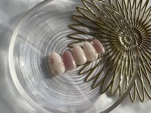 シンプルジェルネイル専門店 バランス(balance)/ミラー小花×マグ