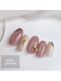 バレンタインネイル