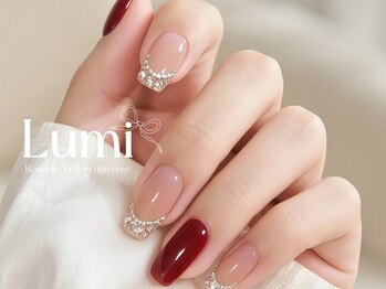 ルミネイル 大宮東口店(Lumi Nail)/レッドビジューフレンチ