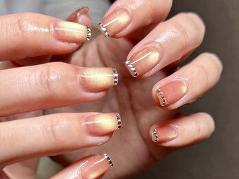 ルナ(LuNa)/コーラルピンク/ガラスフレンチ