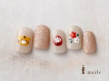 アイネイルズ 横浜EAST店(I-nails)/2022年お正月干支寅ネイル