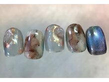 グラッドネイル 銀座店(GLAD nail)/ニュアンスキラキラネイル