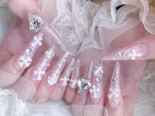 ベティネイル アイラッシュ(Betty Nail)/ピンククロムネイル スカルプ