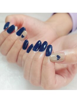 タンタ(Tanta)/ワンカラー×ハートネイル