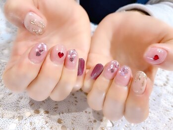 ラルネイル 大宮(Lull. nail)/#ハート#ミラー#ガーリー