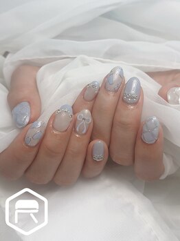 レディスペネイル ノウラ 名駅店(Redispe nail NouRa)/ブルーフレンチネイル