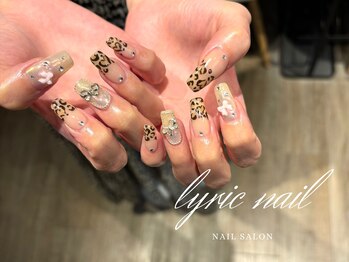 ハートのヒョウ柄×オーロラ