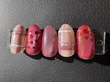 エム ネイル アンド アイ(M NAIL and EYE)/バレンタインネイル