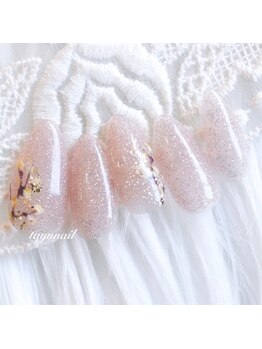 パラジェル手書きフラワーネイル