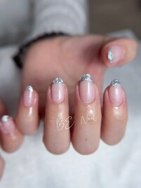 ガラスフレンチネイル