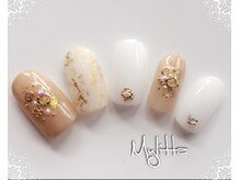 サロンミュリッタ/シアーホワイトに金パクを上品に