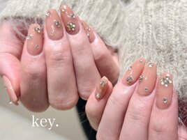 春お花のワンホンネイル