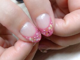 押し花フレンチネイル♪